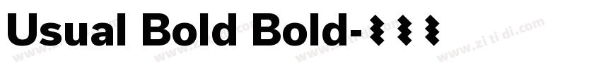 Usual Bold Bold字体转换